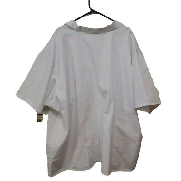 AMS White Scrub Top Zipper Closure 5X - Picture 2 of 2